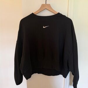 Nike Black Sweatshirt with White Logo